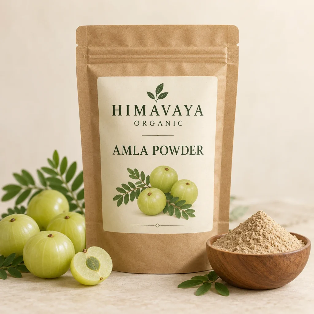 Himavaya amla powder packaging concept